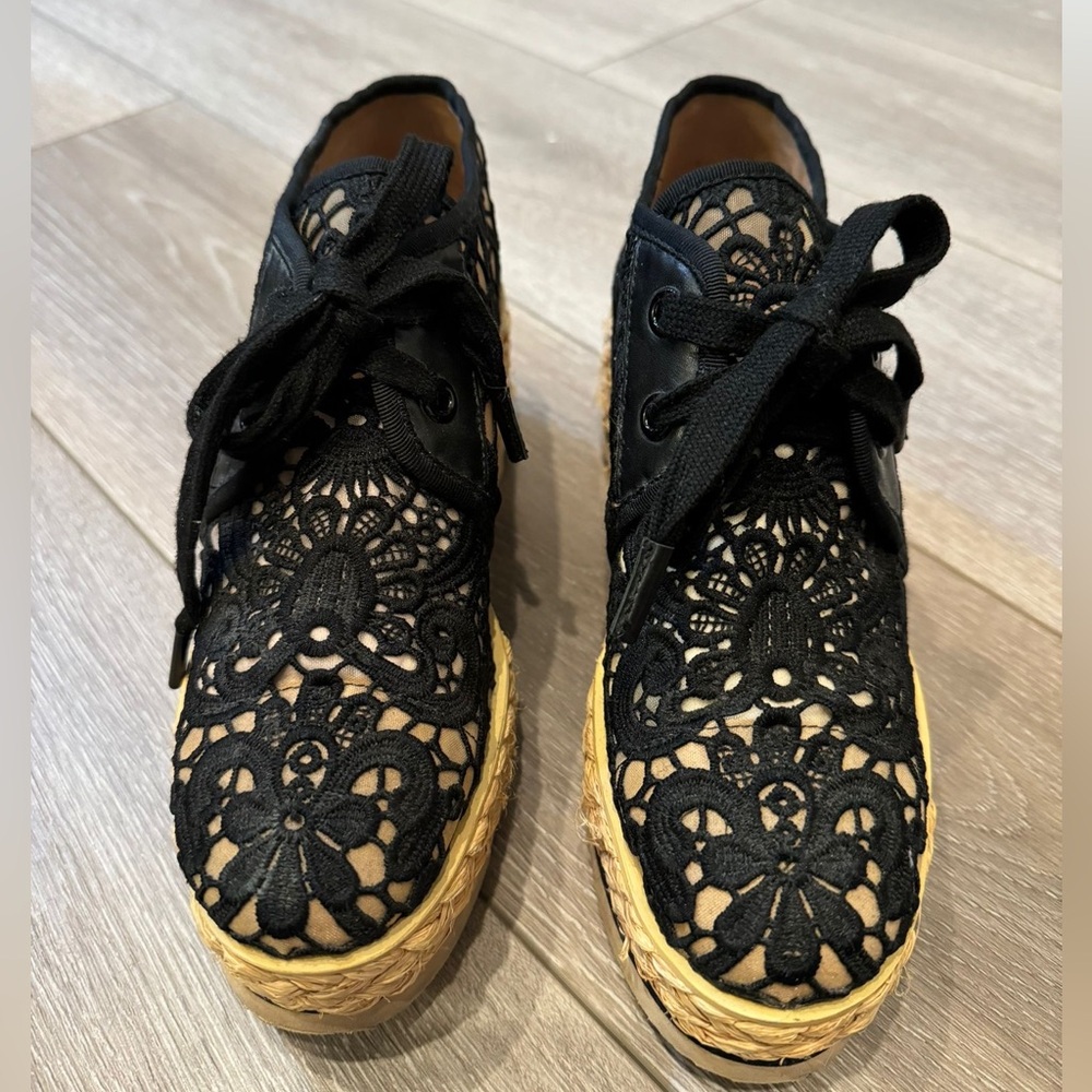 Millie’s espadrille wedges from Hong Kong